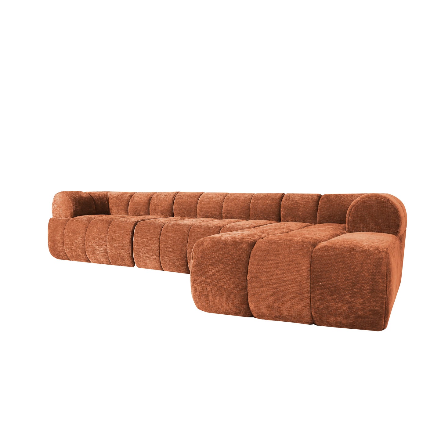 122' Modern L-Shaped Sectional Sofa with High-Density Sponge Right Hand Facing