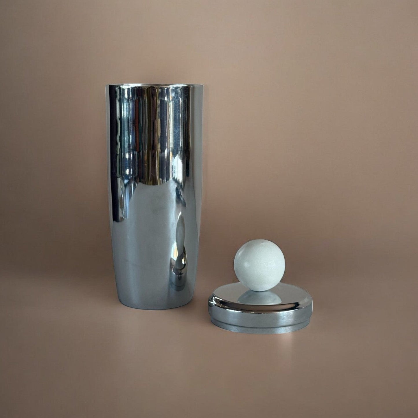 Inara Stainless Steel & Marble Cocktail Shaker by MESO - Elegant Barware for Home