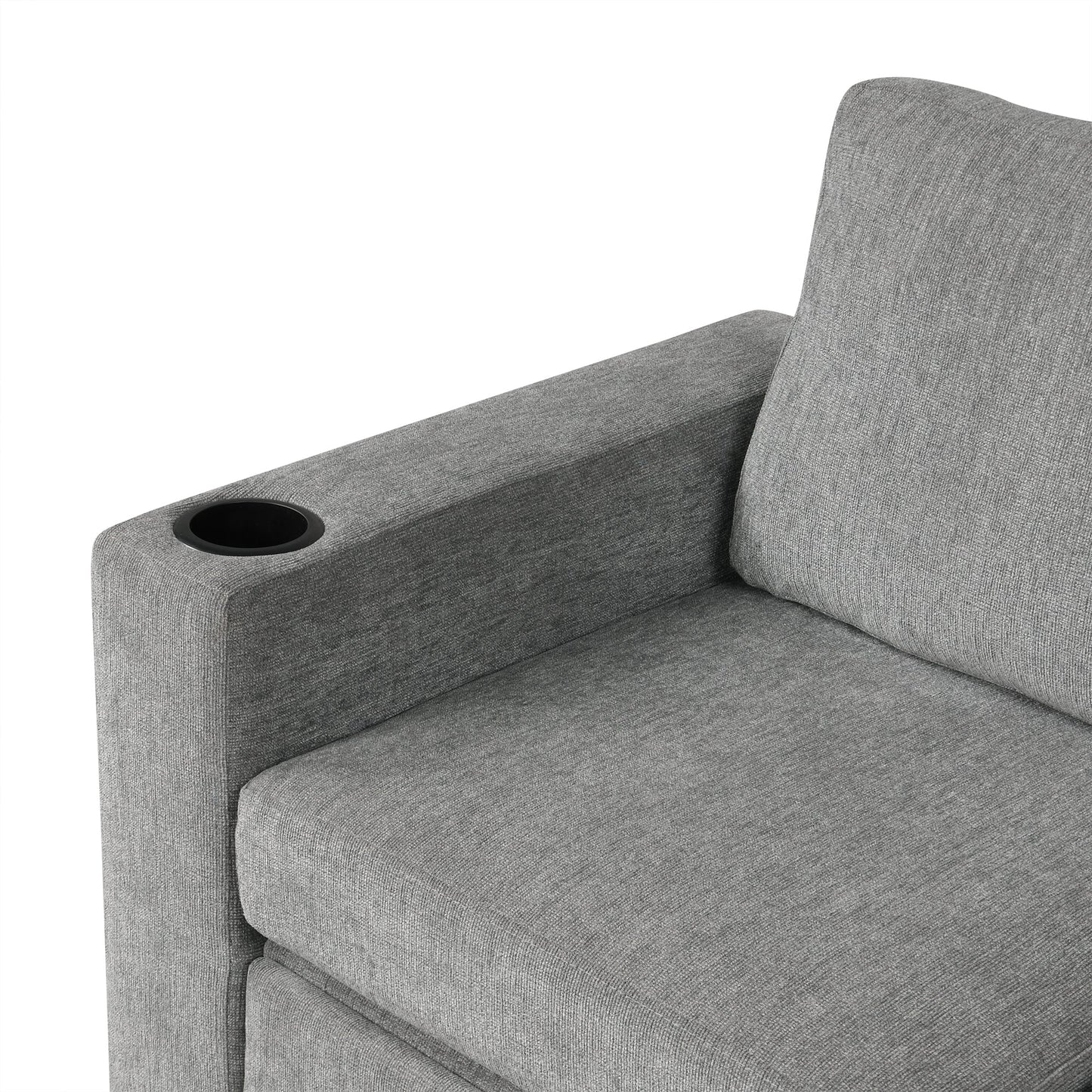 109.1' Sectional Sofa Convertible Pull-out Sofa Bed with Storage Ottoman Streamdale Furniture