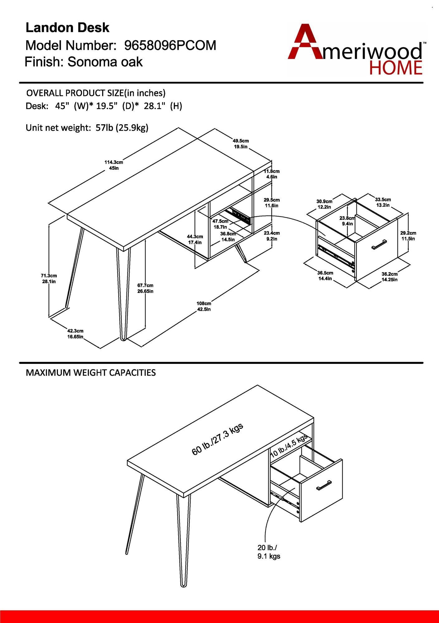 Landon Computer Desk - Fluent Trends