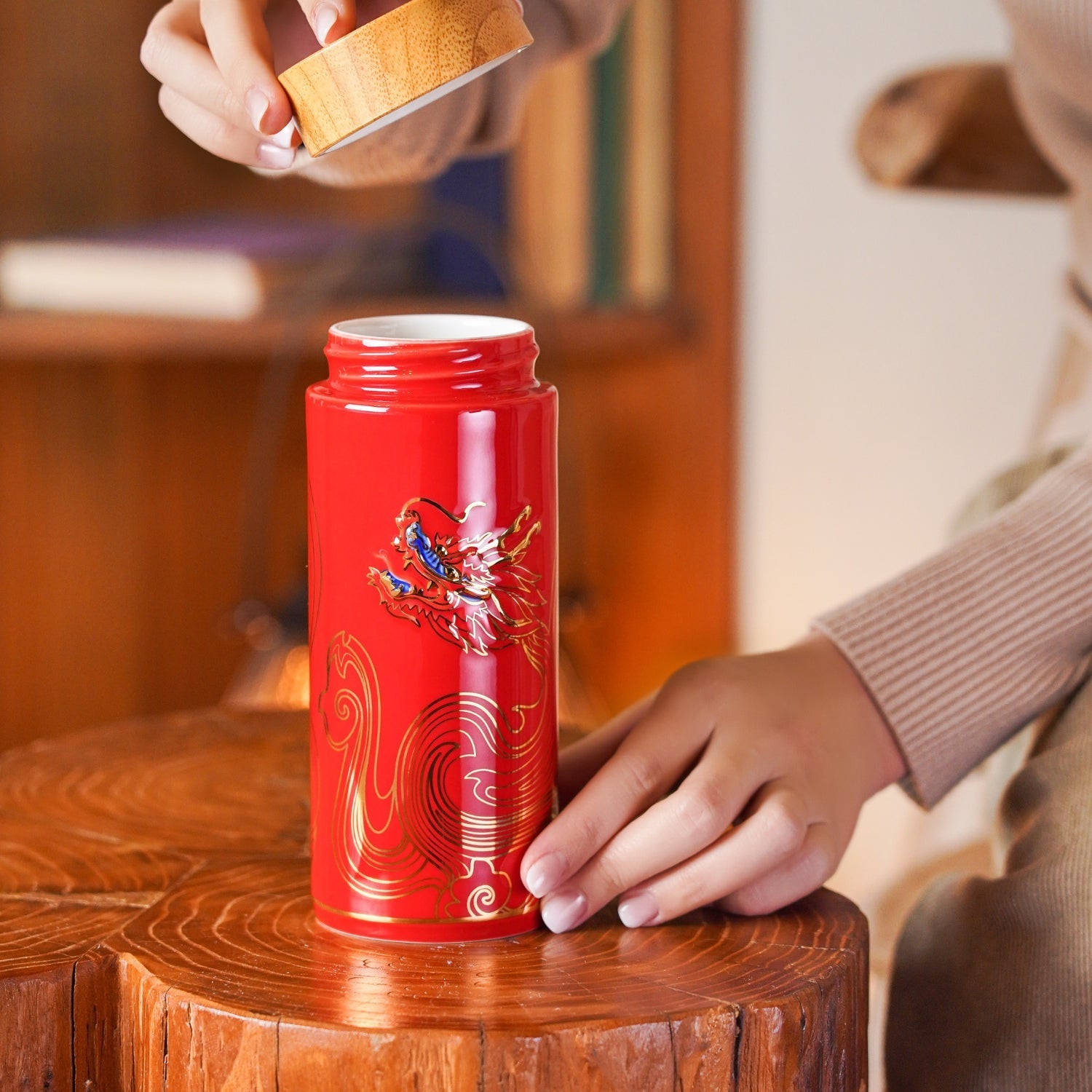 ACERA Vibrant Dragoncloud Ceramic Tumbler - Fluent Trends