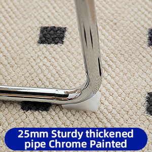 Modern-Mid Century Dining-Kitchen Chairs |Set of 2 | Velvet Rattan | Chrome Legs - Fluent Trends