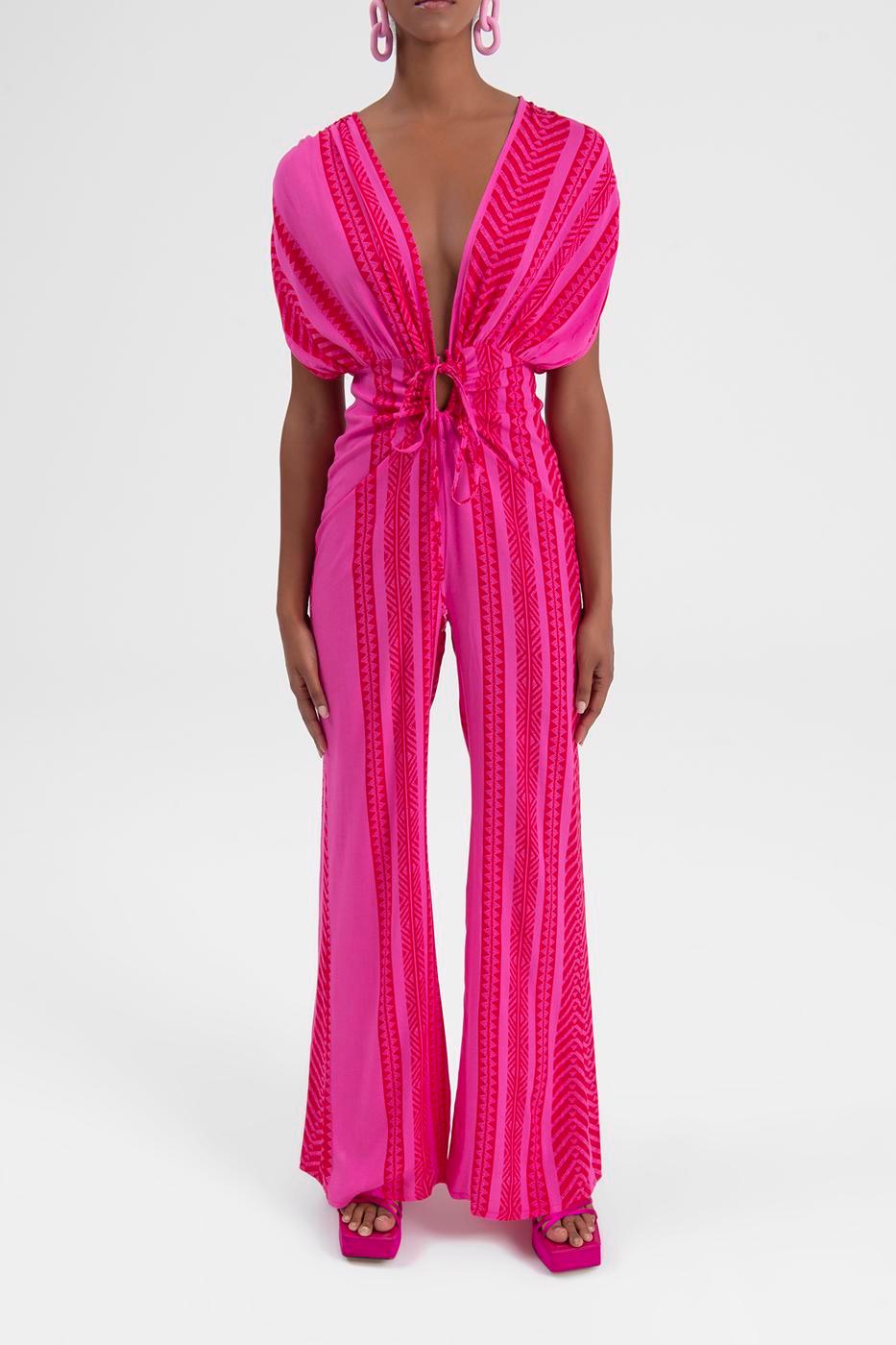 Fuschia Maxi Jumpsuit Soléa