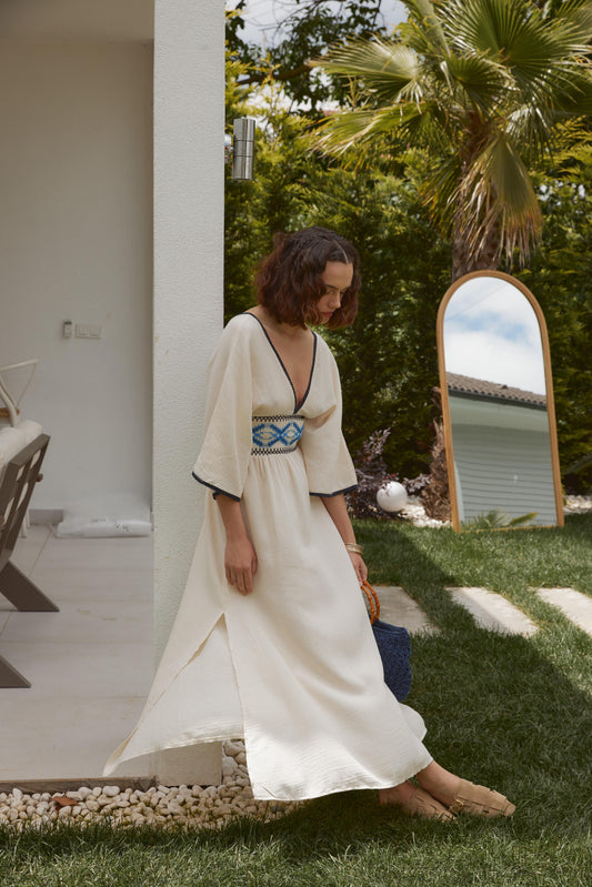 Embroidered Summer Dress - Fluent Trends