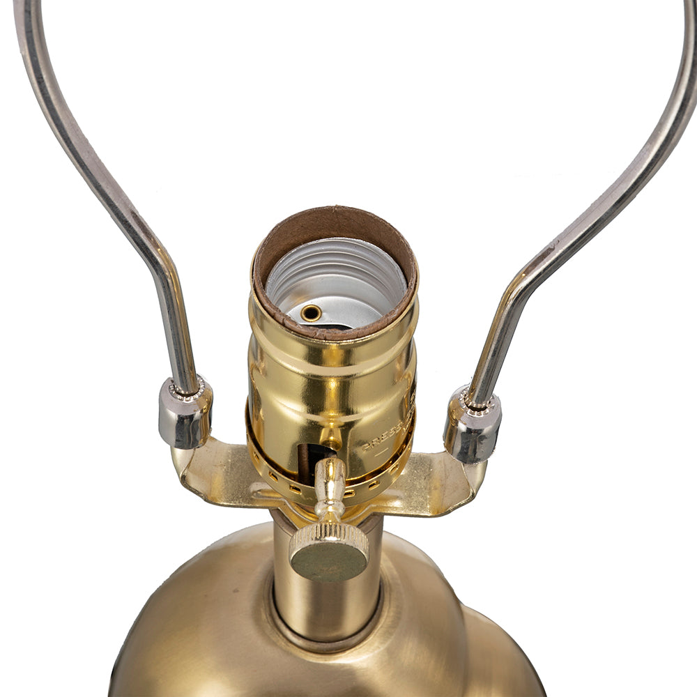 Modern Gold Geode Table Lamp with White Drum Shade & Agate Accents, 27.5" H - Fluent Trends - Fluent Trends