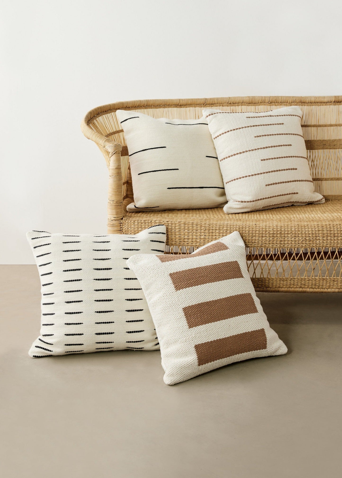 Zuri Hand-Loomed Wool Throw Pillow Kanju Interiors