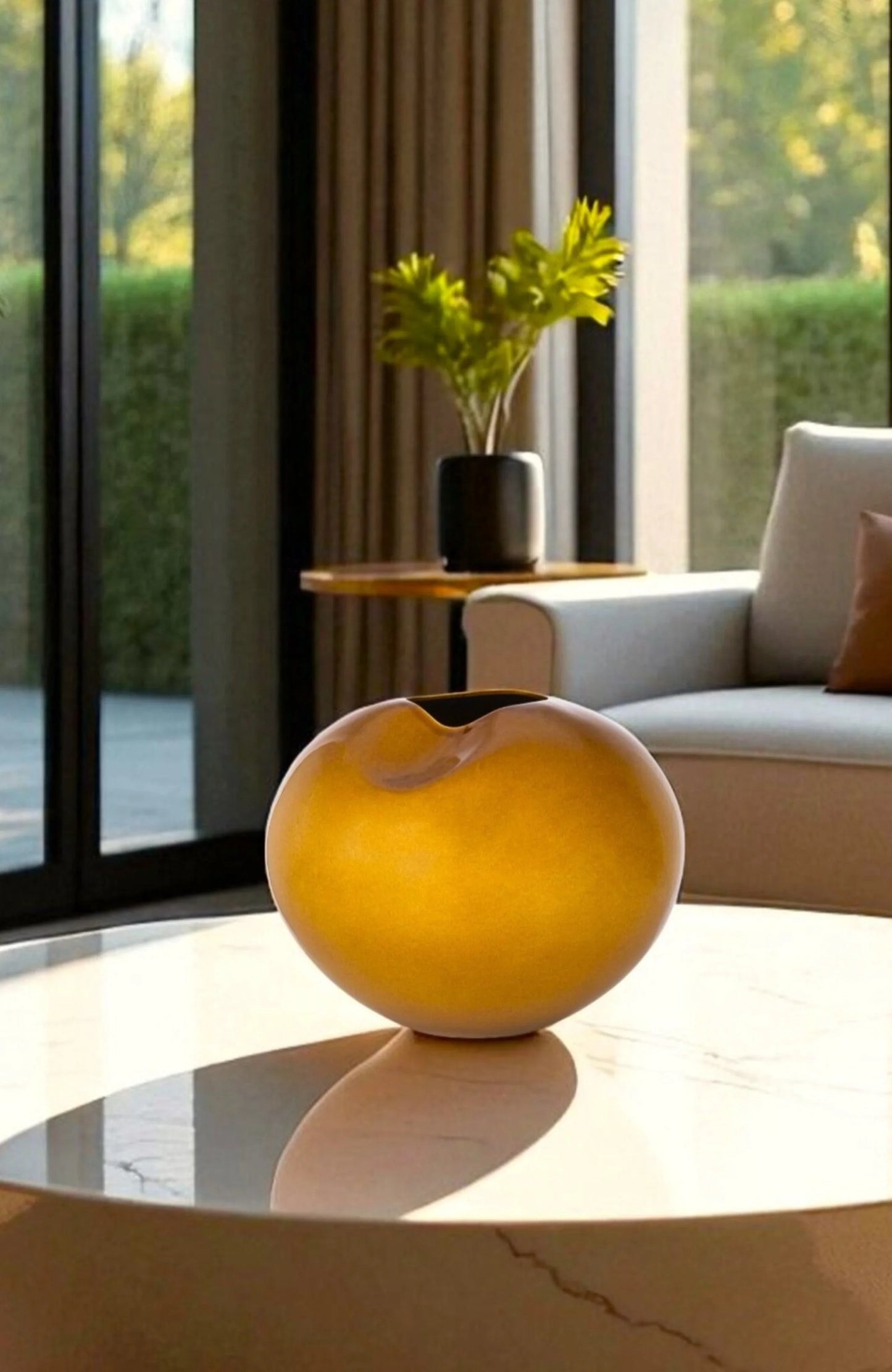 Milan Honey Sculptural Vase - Fluent Trends