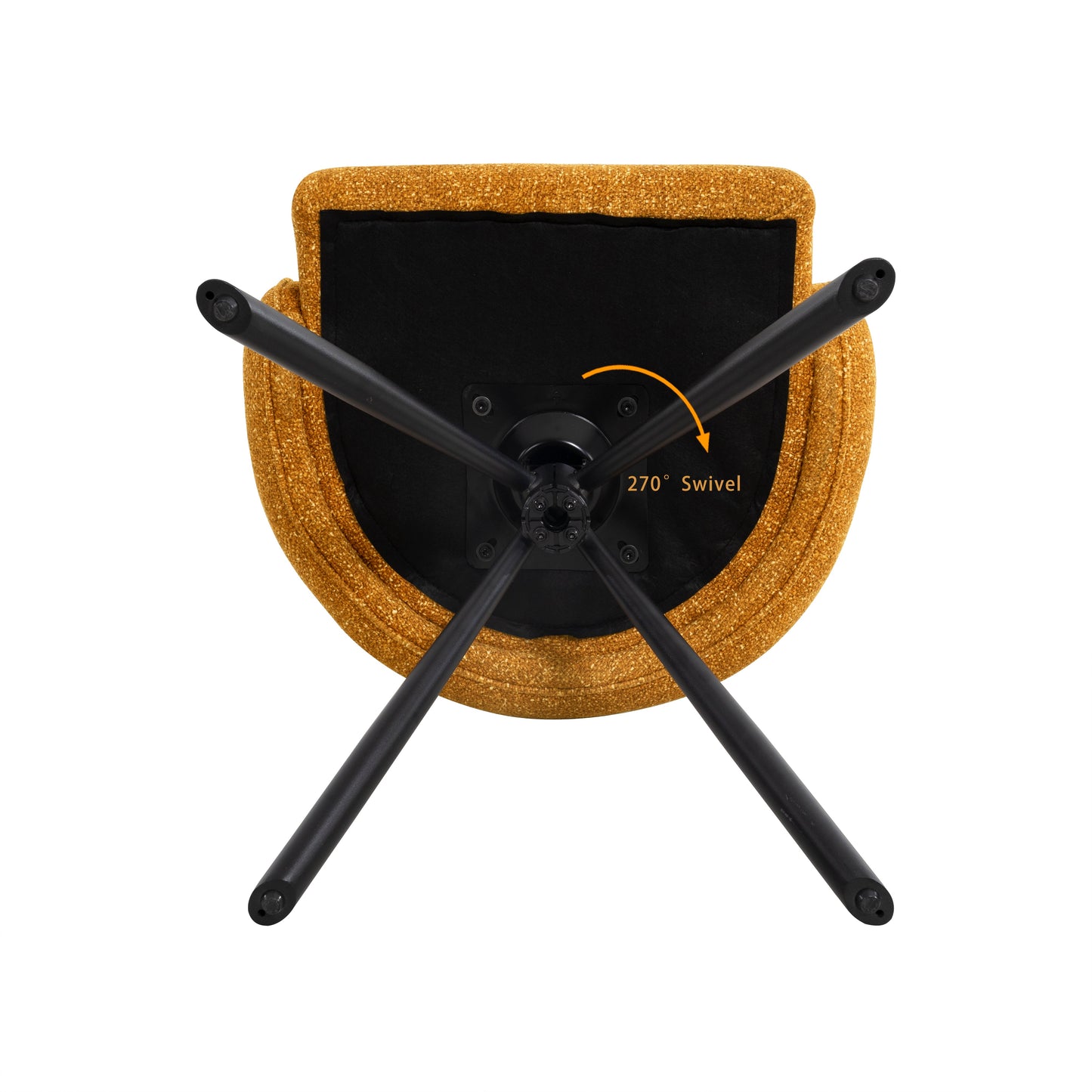 270° Swivel Home Office Desk Chairs Set of 2 Orange Streamdale Furniture