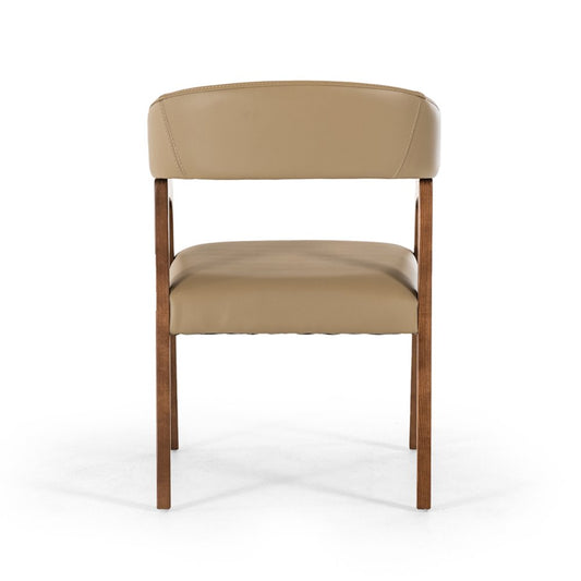 Faux Leather Curved Dining Chair