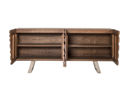 71" 3D Textured Buffet Cabinet – Natural Brown