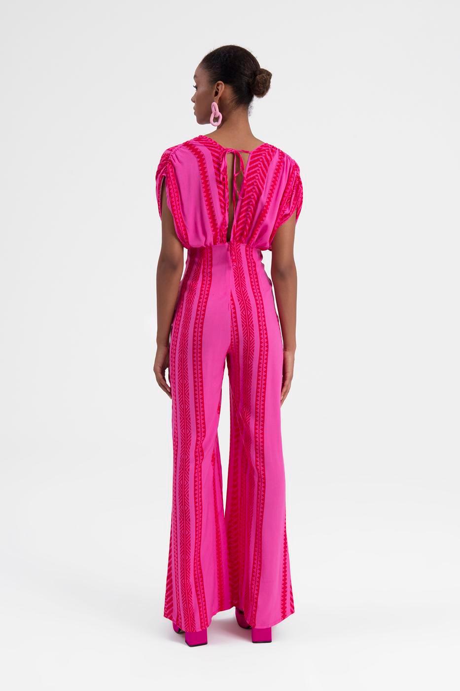 Fuschia Maxi Jumpsuit Soléa