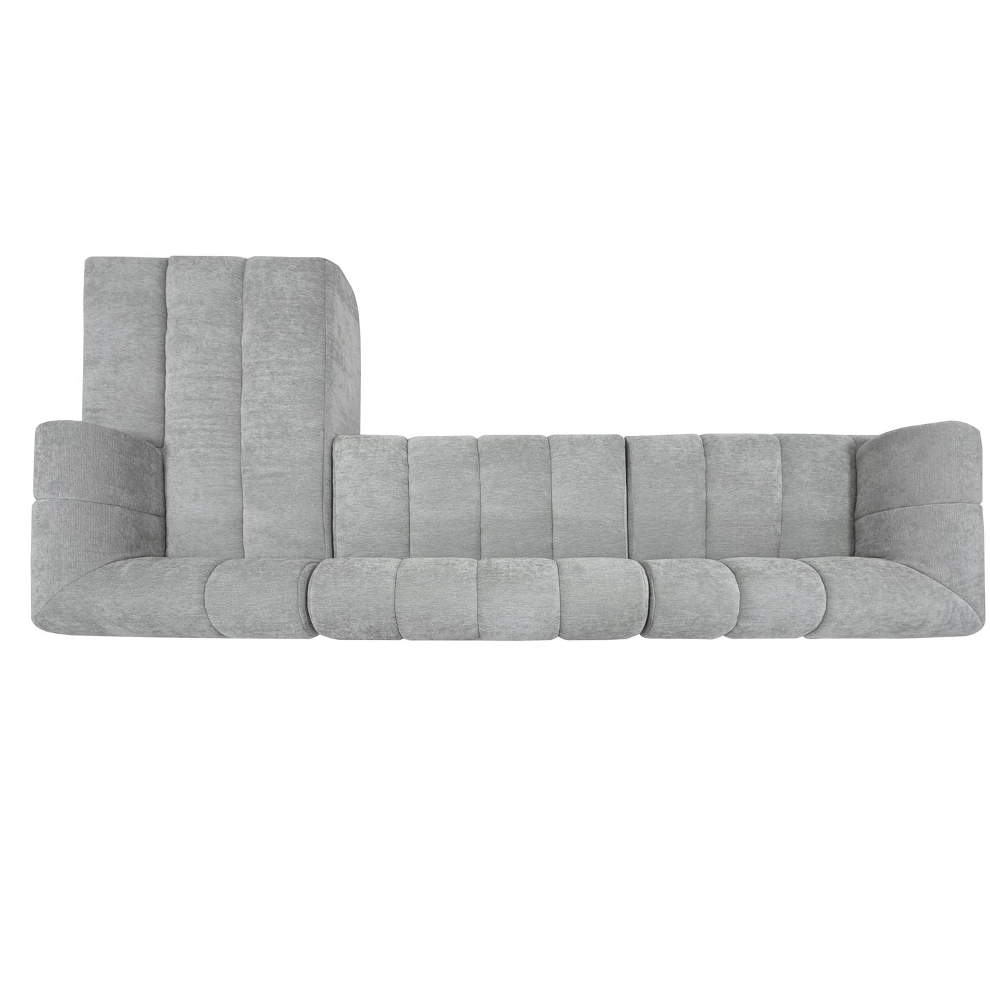 122' Modern L-Shaped Sectional Sofa with High-Density Sponge Right Hand Facing