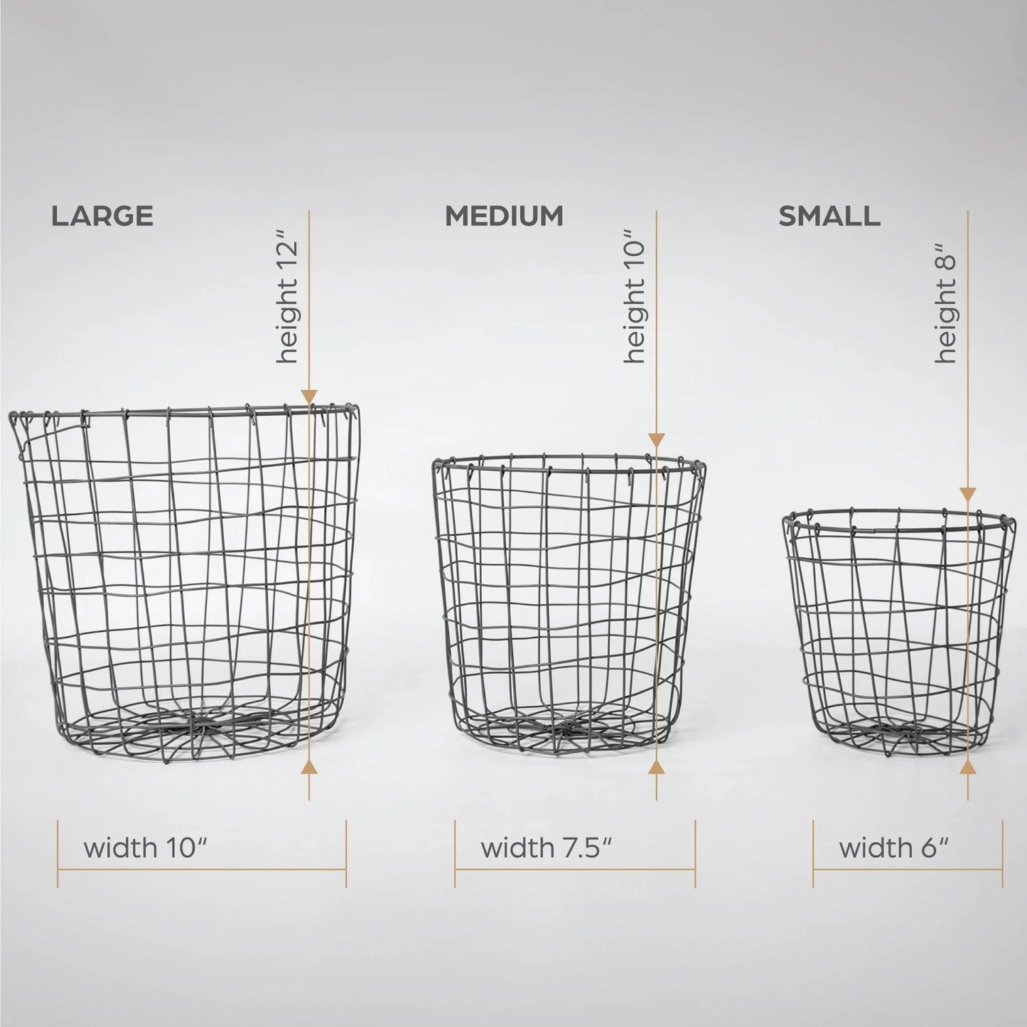 308 - Round Iron Basket - Fluent Trends
