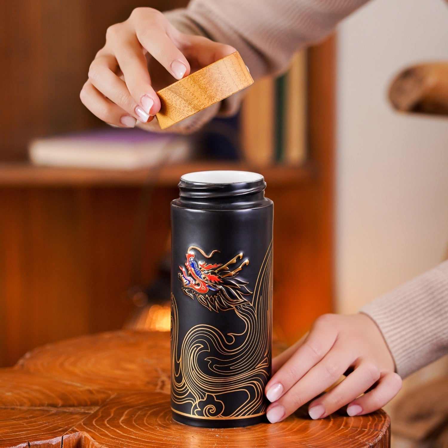ACERA Vibrant Dragoncloud Ceramic Tumbler - Fluent Trends