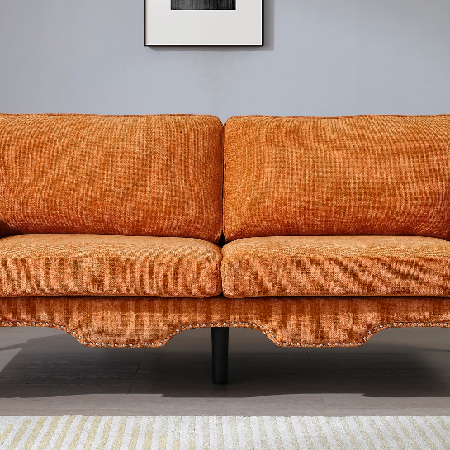 2 Piece Sofa Set with Movable Pillows, 5 Seat, Upholstered Sofa Orange Streamdale Furniture
