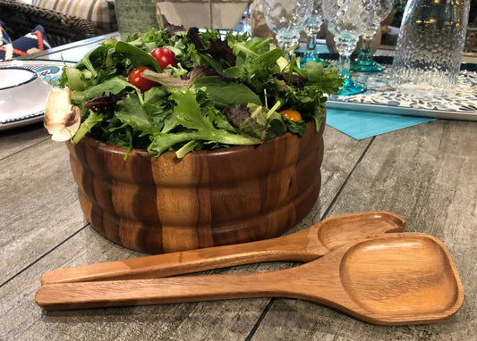 Large Salad Bowl with Servers - 330B3 - Fluent Trends Salad Bowl