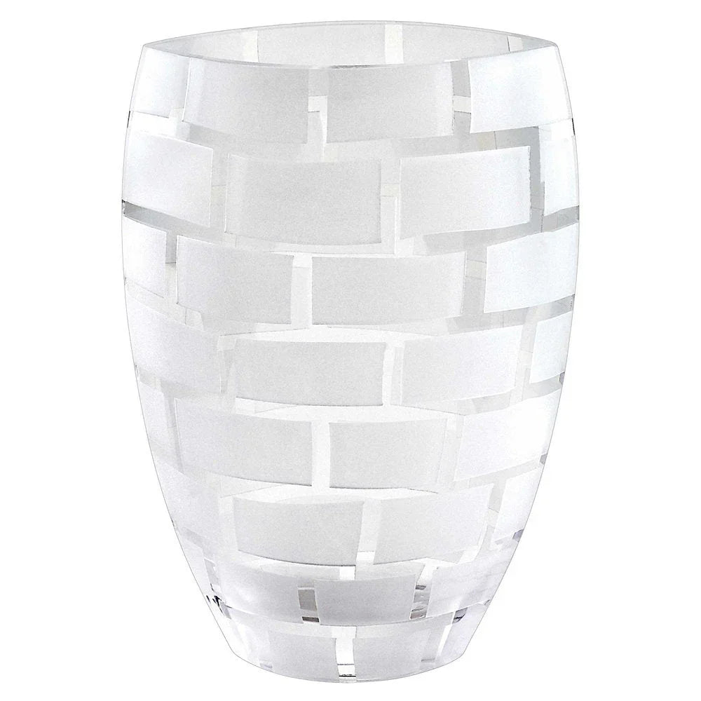 12" Clear Cylinder Lead Free Crystal Table Vase - Fluent Trends