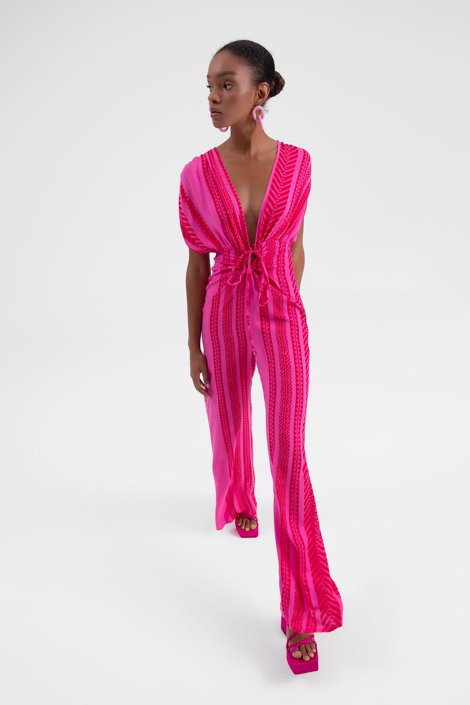 Fuschia Maxi Jumpsuit Soléa