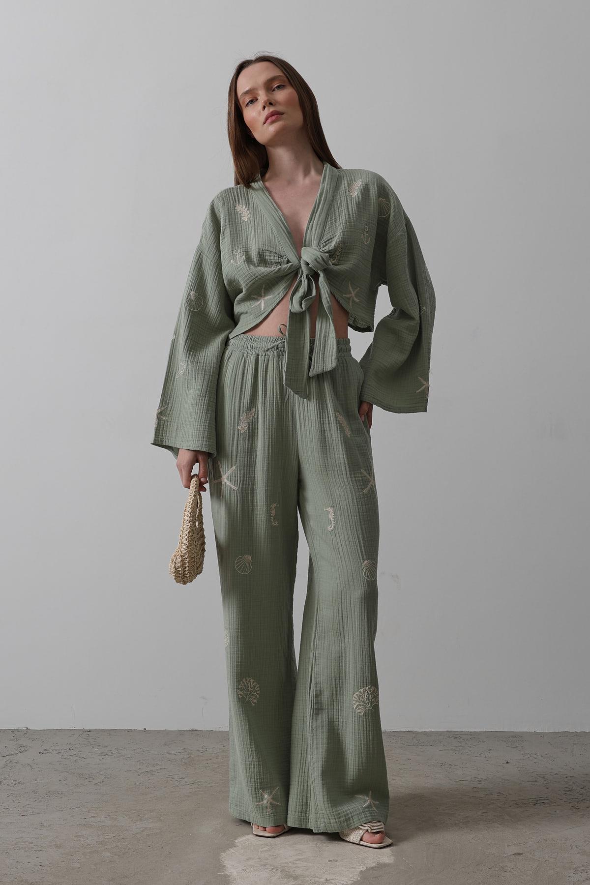 Boho Resort Wear – Tie Suits for Women with Shabby Chic Detail Soléa