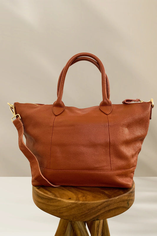Leather Tote Bag – Handmade Slouchy Shoulder Bag Sienna