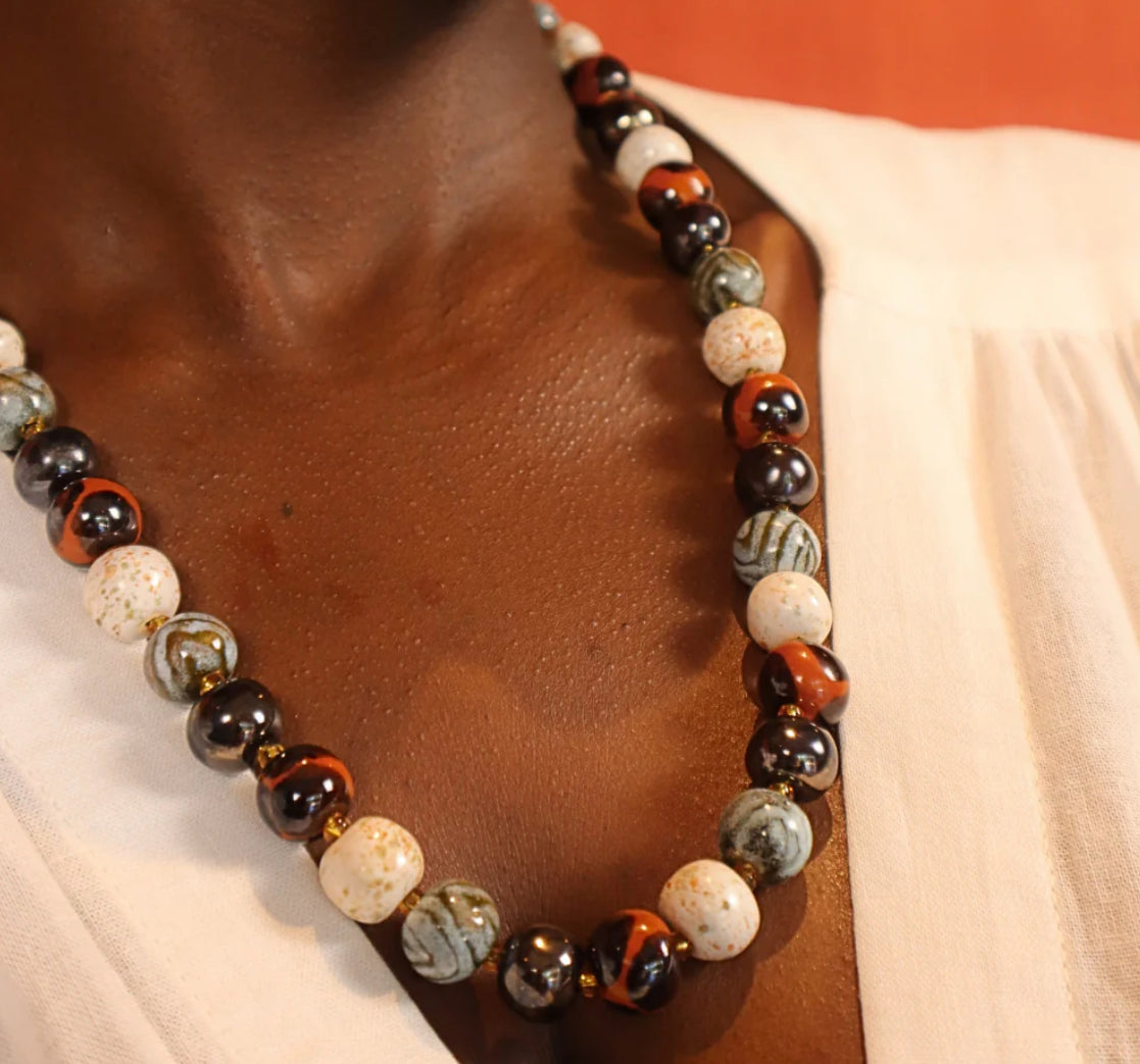 African Gold Necklace Powered by People