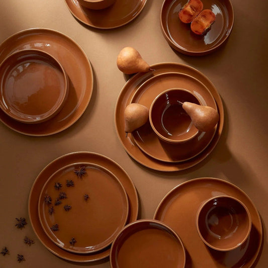 Tunisian 12pc Dinnerware Set- Dinner Plate, Side Plate + Bowl - Fluent Trends