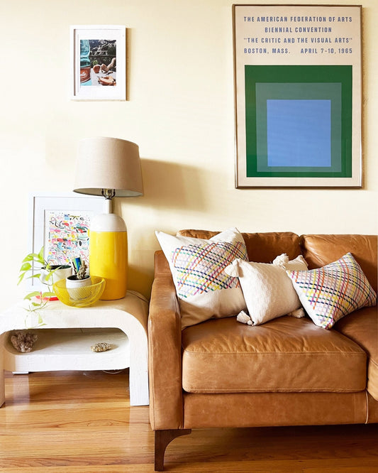 Cotzal Paneled Square Pillow