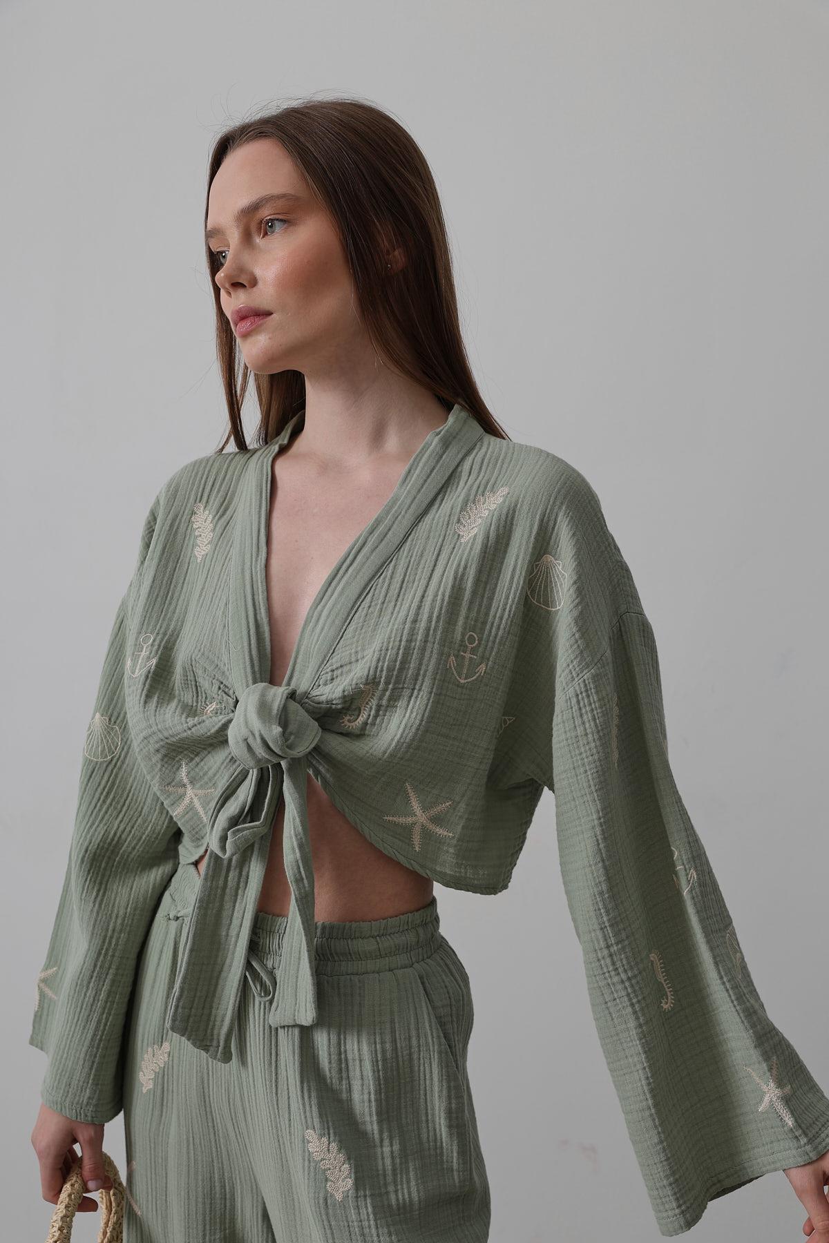 Boho Resort Wear – Tie Suits for Women with Shabby Chic Detail Soléa