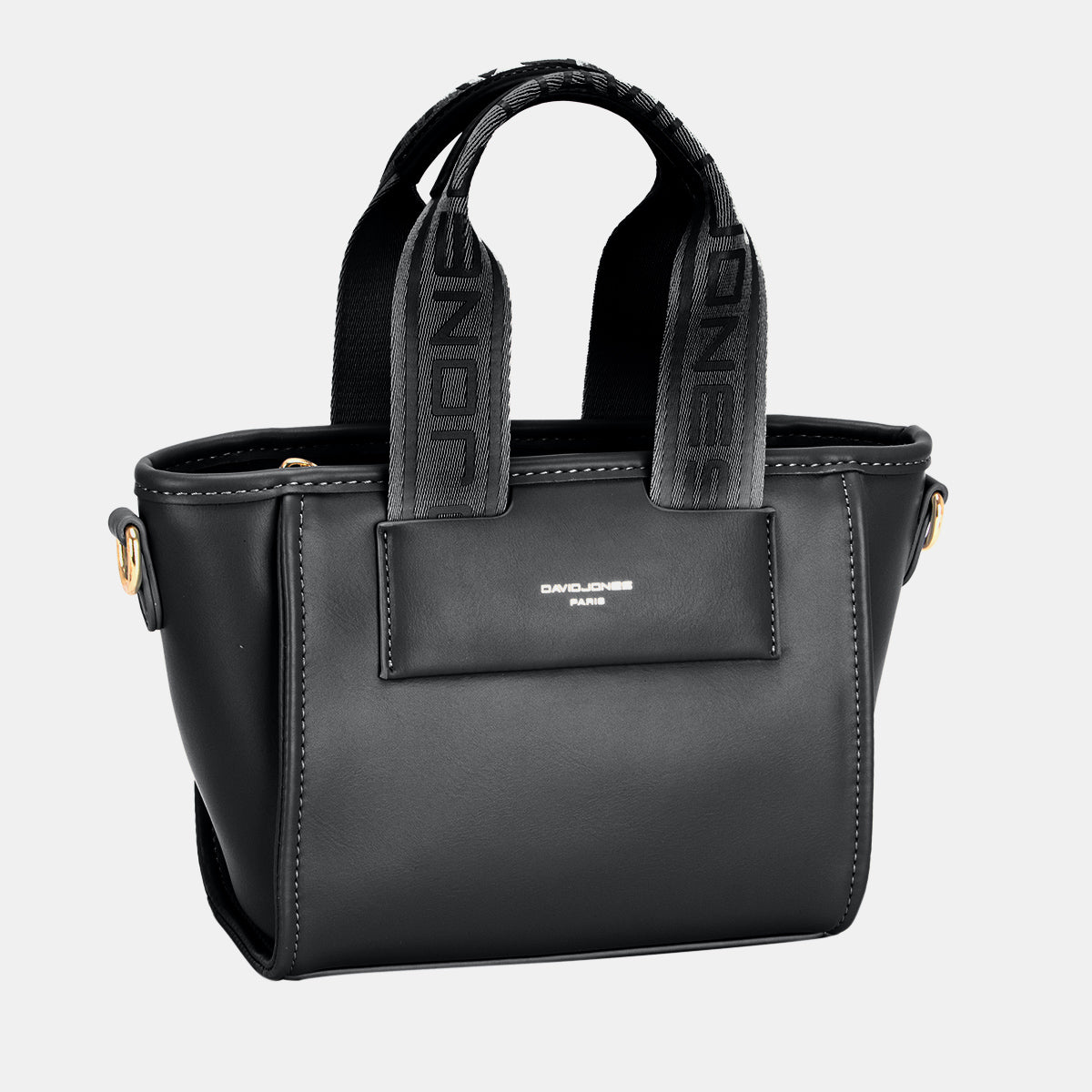 David Jones Small Handbag with Embossed Pattern Handles - Fluent Trends