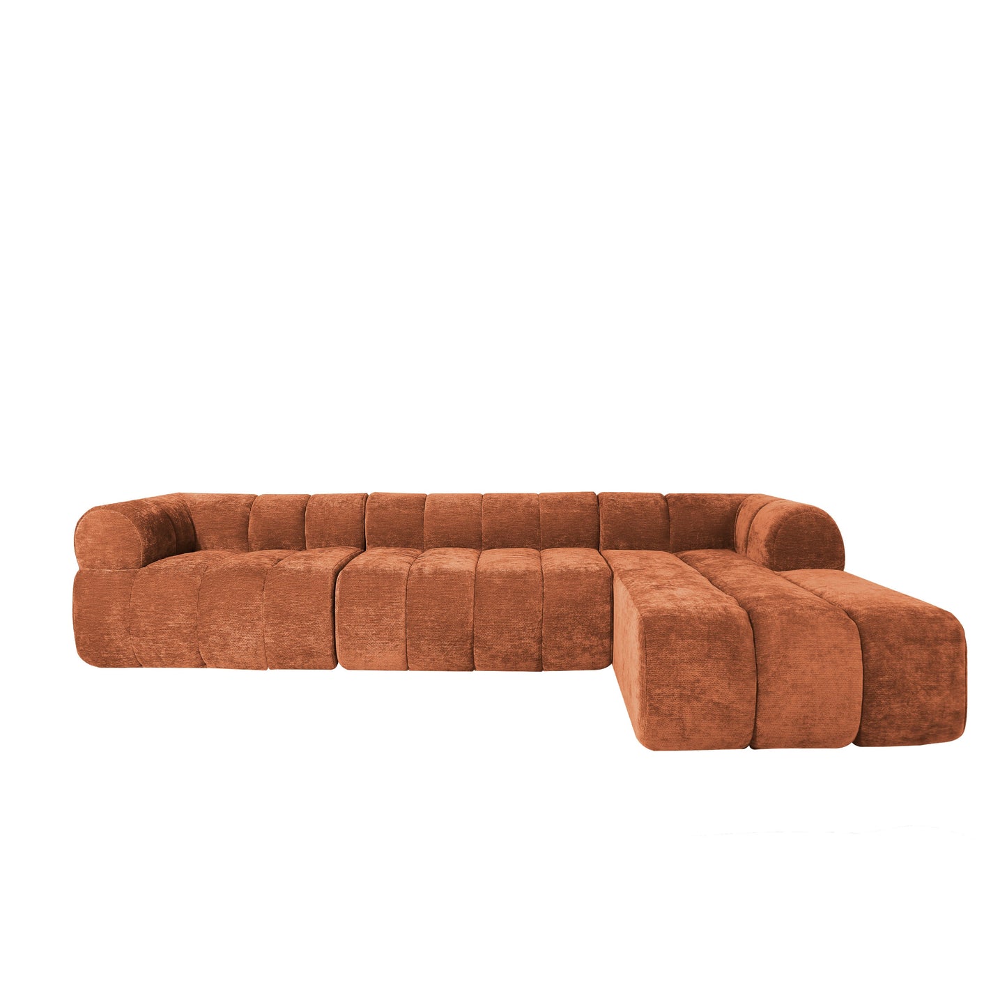 122' Modern L-Shaped Sectional Sofa with High-Density Sponge Right Hand Facing