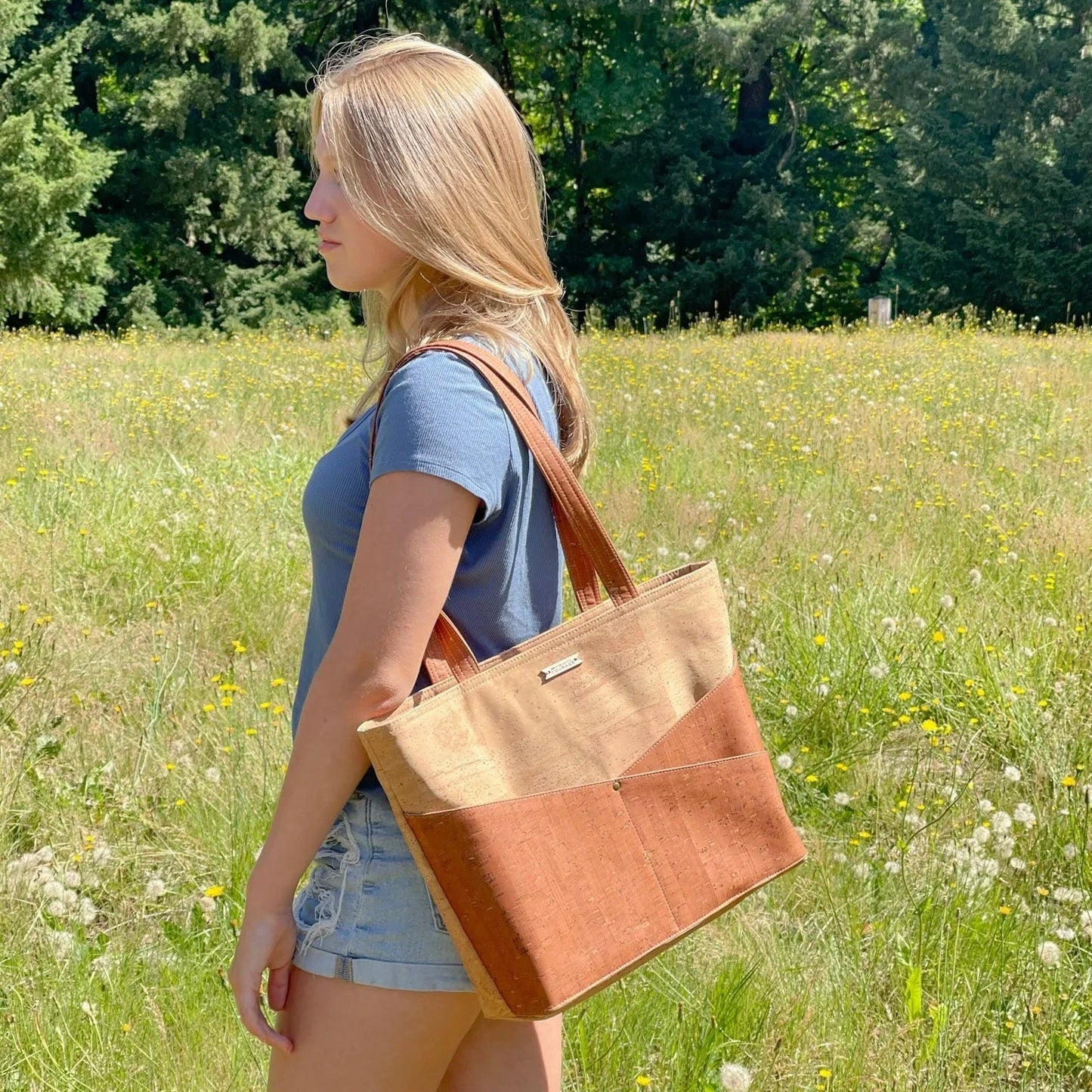 Advocate Zippered Tote | Sepia - Fluent Trends Tote Top Handle Bag