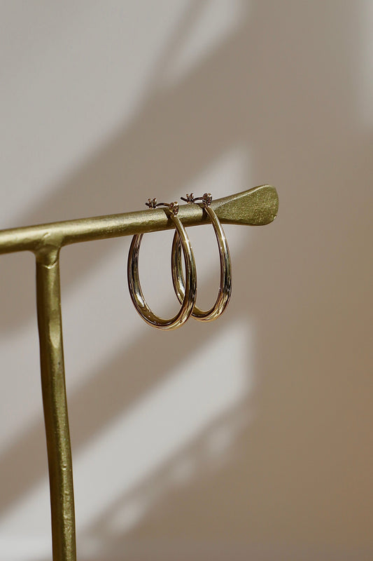 LARGE TEARDROP HOOP EARRINGS - Fluent Trends