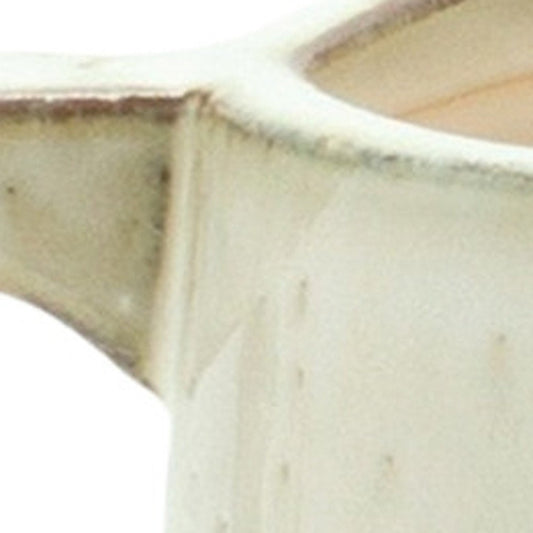 Beige Clay 5.54113 ounce Round Pot Planter - Fluent Trends Indoor Planters