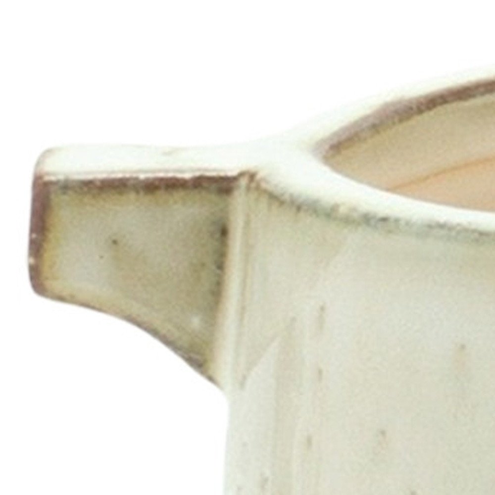 Beige Clay 5.54113 ounce Round Pot Planter HomeRoots