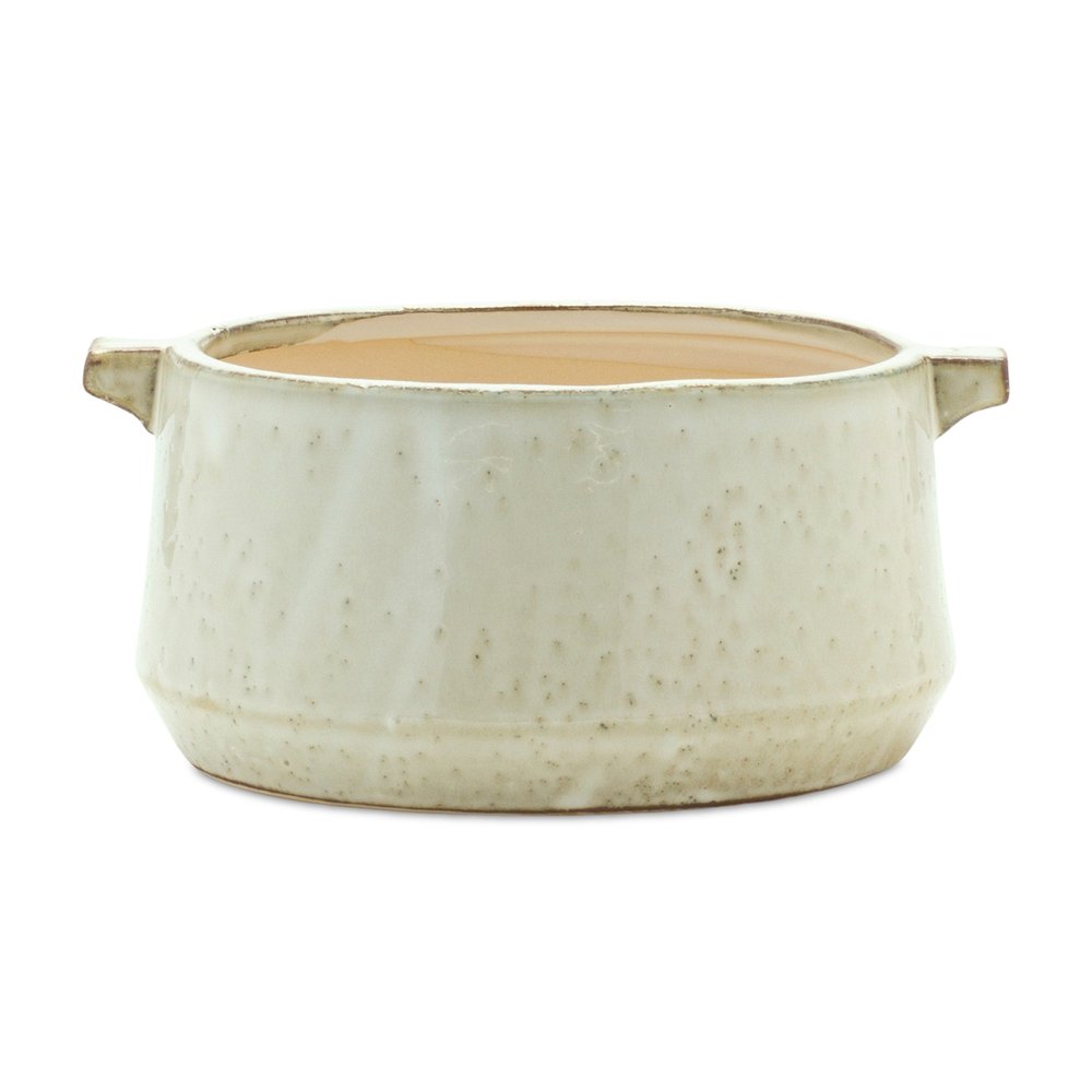 Beige Clay 5.54113 ounce Round Pot Planter HomeRoots