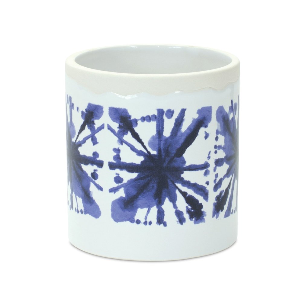 Set of Two 6" White Ceramic Round Pot Planter - Fluent Trends