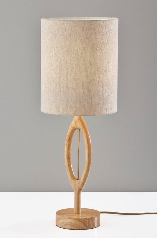 28" Round Natural Wood Table Lamp
