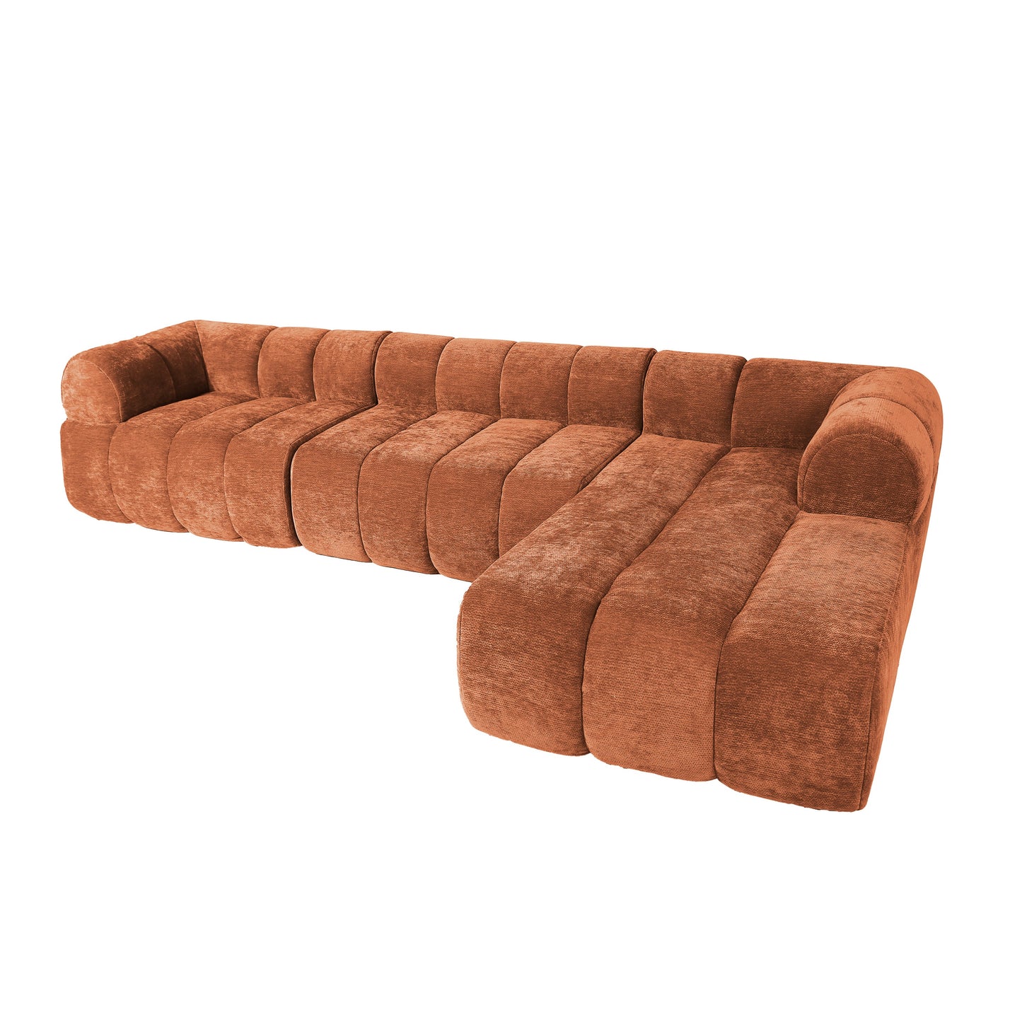 122' Modern L-Shaped Sectional Sofa with High-Density Sponge Right Hand Facing