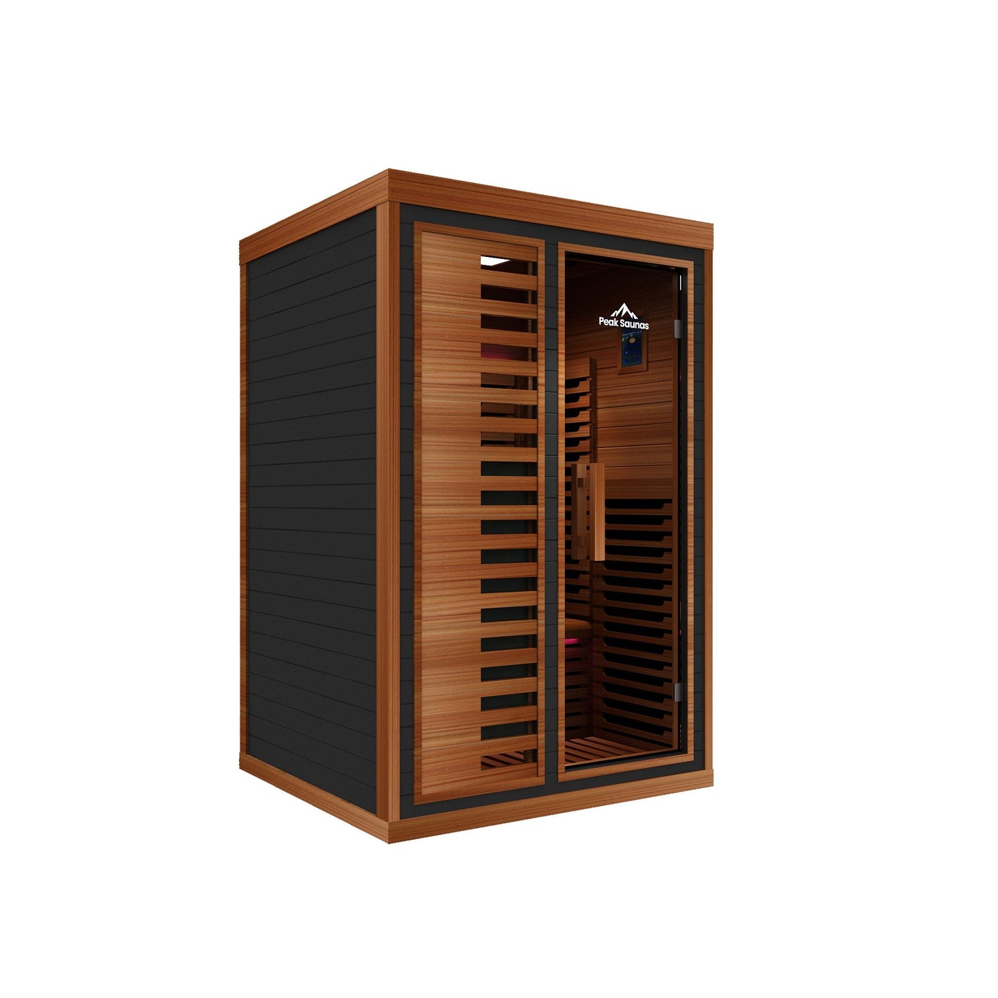 Peak Saunas Fuji 2-Person Full Spectrum Infrared Sauna with XL Medical-Grade Red Light Therapy & Smart WiFi App Control Peak Wellness USA