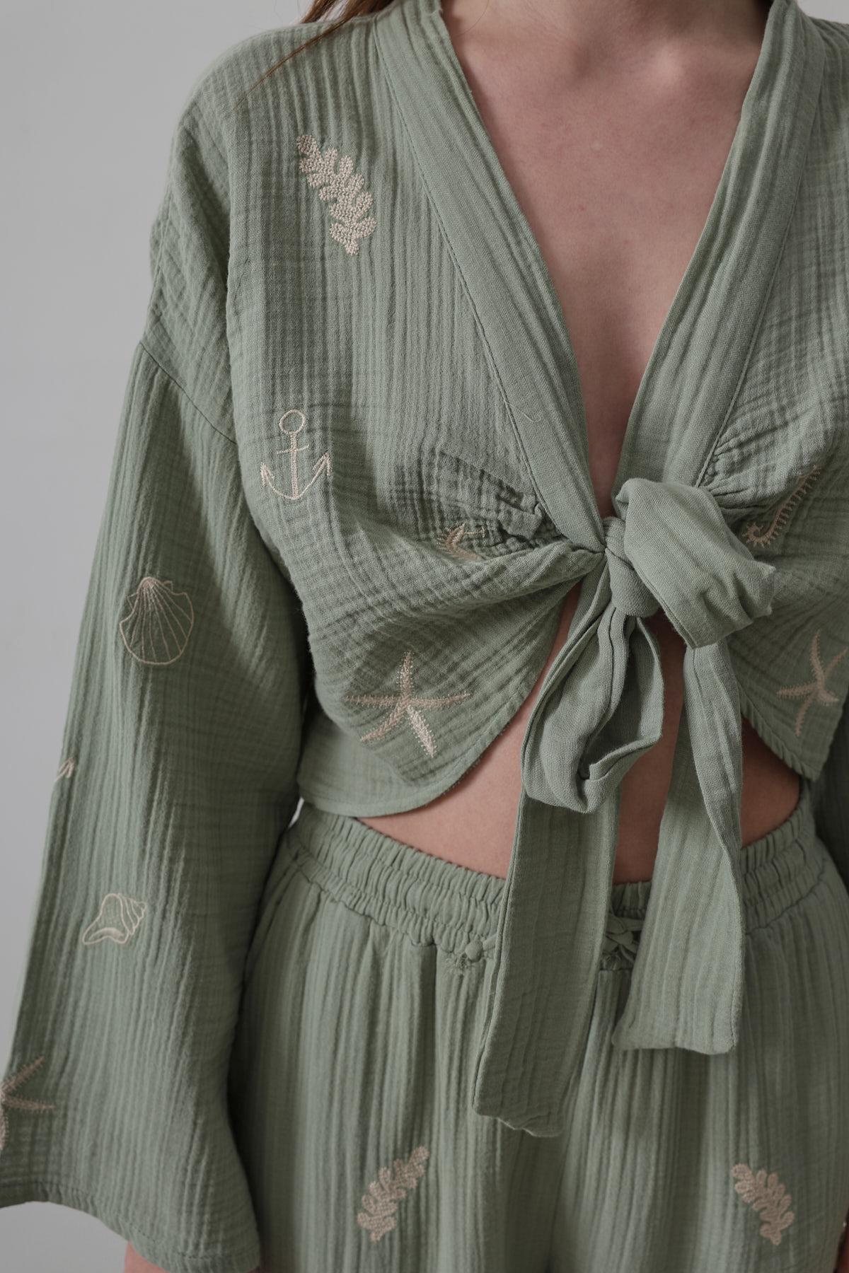 Boho Resort Wear – Tie Suits for Women with Shabby Chic Detail Soléa