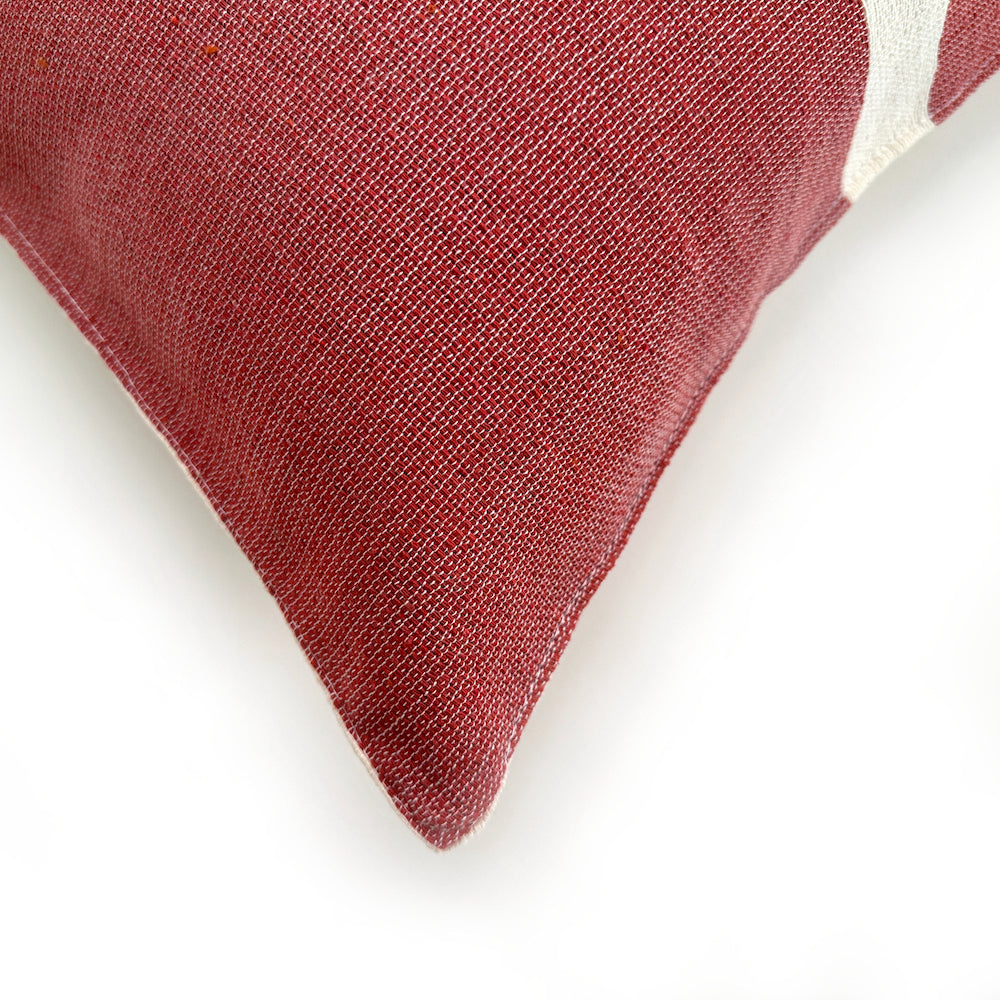 Woven Block Pillow Case - Natural with Copper Powered by People