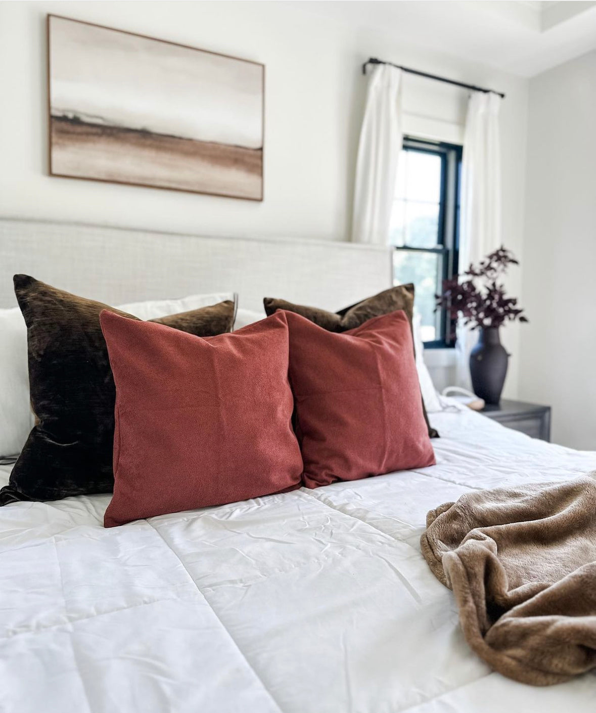 Berry Sherpa Pillow Cover - Fluent Trends