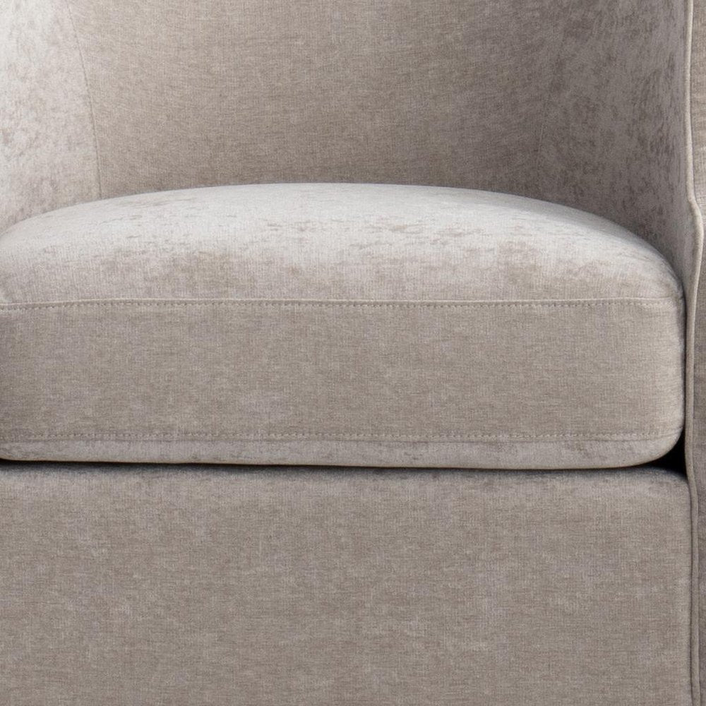 32" Beige Fabric Upholstered Arm Chair HomeRoots