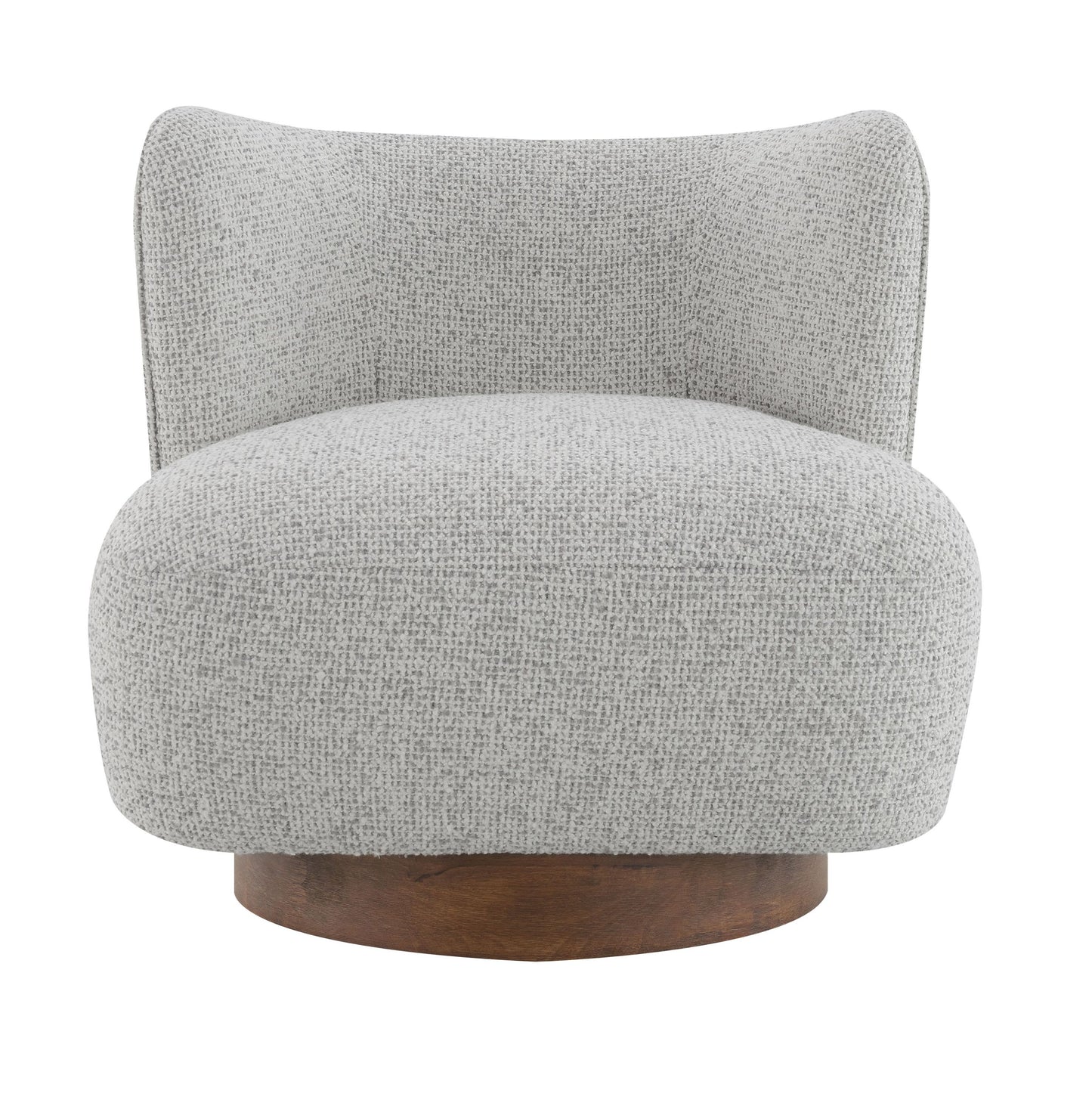 Lisa Gray Tweed Accent Chair - Modern Armless Seating for Living Room, 31" Wide - Fluent Trends