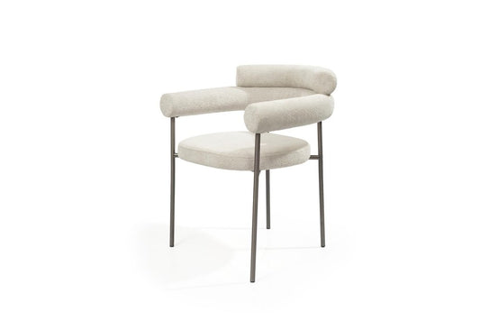 Modern Boucle Dining Armchairs (Set of 2)