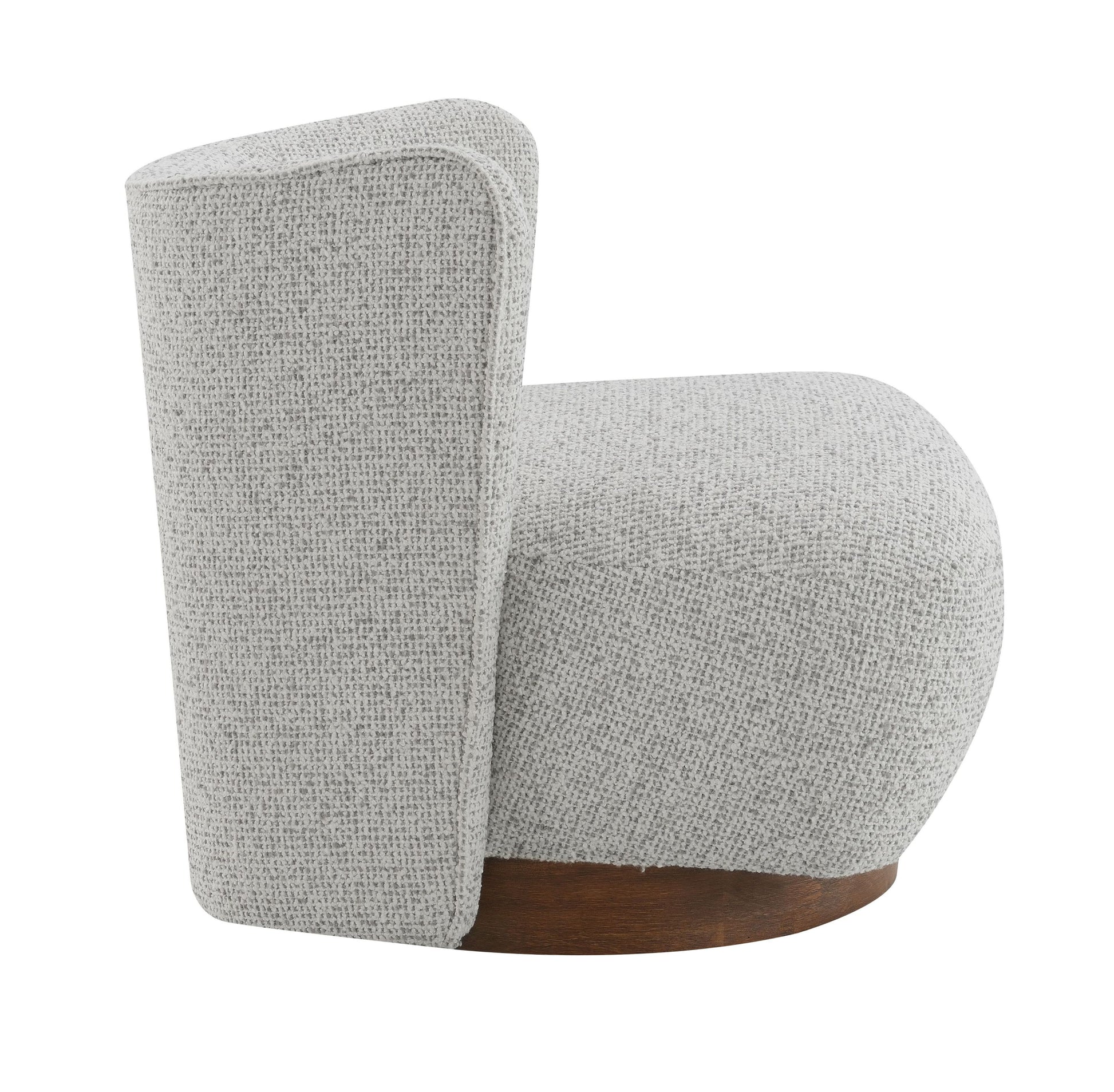 Lisa Gray Tweed Accent Chair - Modern Armless Seating for Living Room, 31" Wide - Fluent Trends