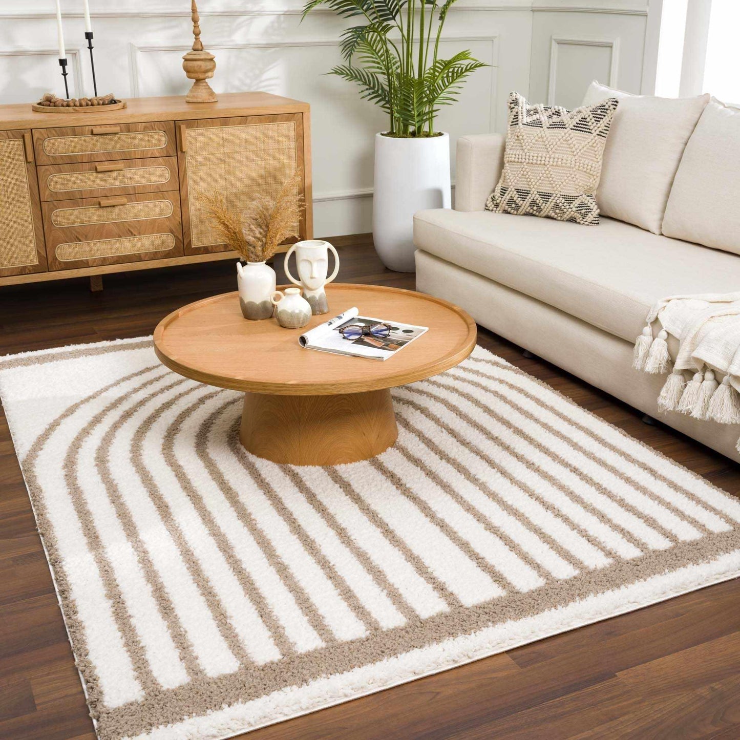 Jola Beige Area Rug - Fluent Trends Rugs