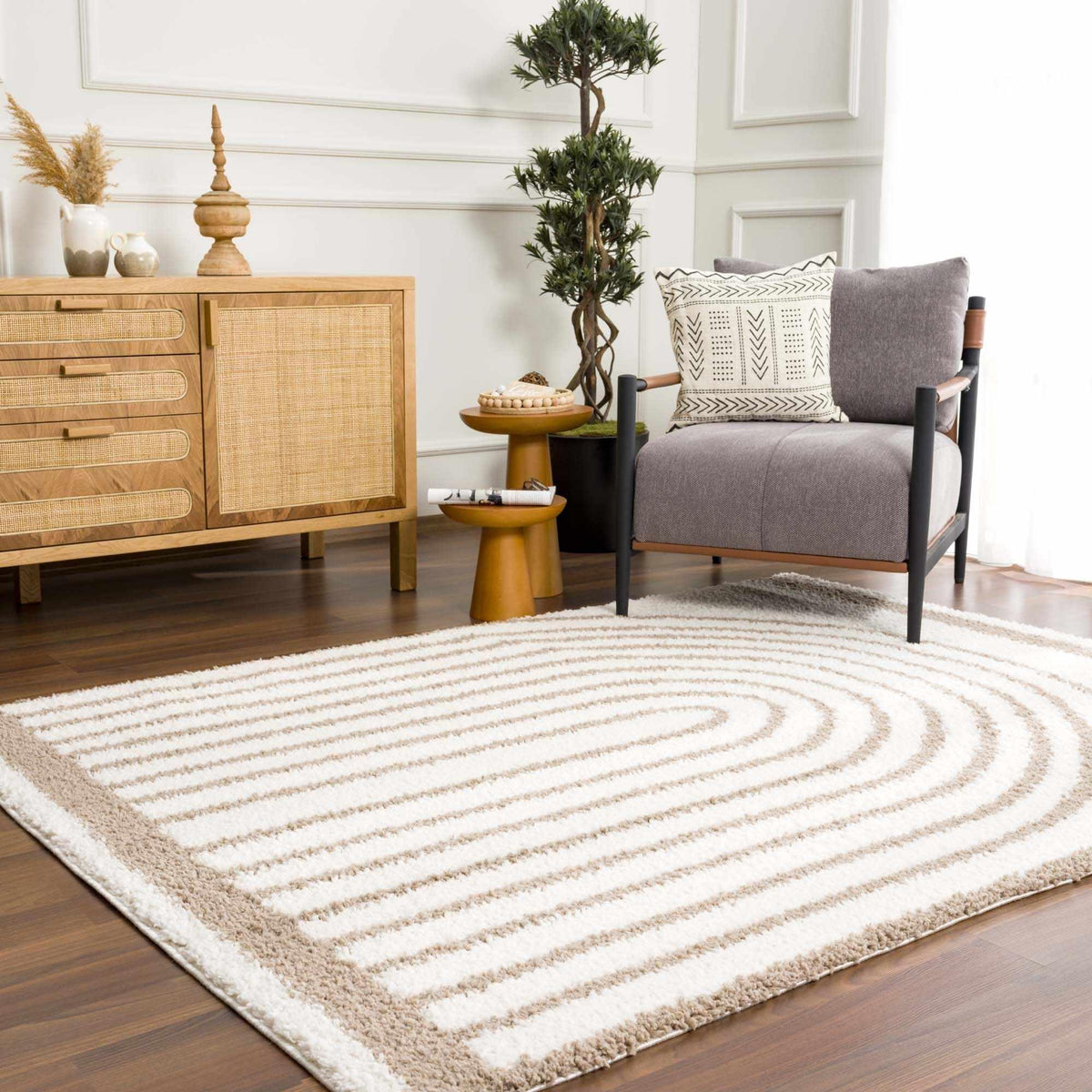 Jola Beige Area Rug - Fluent Trends Rugs