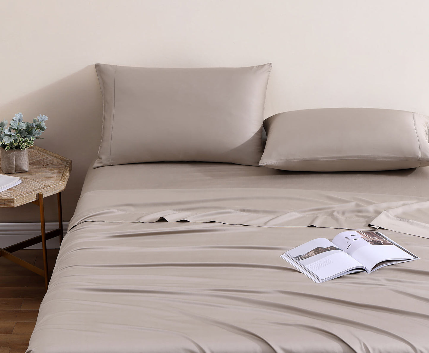 Natural Premium Bamboo Sheet Set with Top Sheet