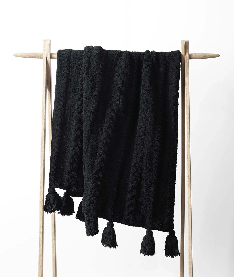 Braided Pom Pom Throw Sunday Citizen